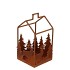RUSTY RUST XMAS HOUSE DECO 10X10X20CM