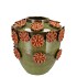 RIVA GREEN VASE FLOWER 24X24X26CM