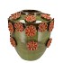 RIVA GREEN VASE FLOWER 28X28X31CM