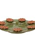 RIVA GREEN PLATE FLOWER 34X34X8CM