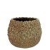 QUINTY BROWN POT ACTIVE GLAZE 14X14X12CM