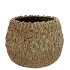 QUINTY BROWN POT ACTIVE GLAZE 17X17X14CM