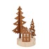 KATY RUST METAL RACK HOUSE AND TREE T-LIGHT 13X10X21CM