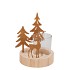 KATY RUST METAL RACK DEER AND TREE T-LIGHT 10X10X14CM