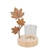 KATY RUST METAL LEAVES T-LIGHT 12X9X17CM