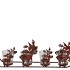 KATY BROWN METAL RACK REINDEER T-LIGHT 38X7X13CM