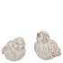 METTE WHITE BIRD DECO 9X7X9CM