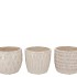 PARIS OFFWHITE POT STRUCTURE ASS 16X16X13CM