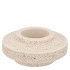 CONCRETE WHITE CANDLE HOLDER ROUND 15X15X6CM