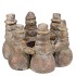 CONCRETE GOLDEN CANDLE HOLDER SNOWMAN 21X21X14CM