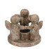 CONCRETE GOLDEN CANDLE HOLDER ANGELS 16X16X12CM