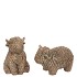 CONCRETE GOLDEN BULL SITTING 9X8X11CM