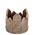CONCRETE GOLDEN CANDLE HOLDER HOUSES 9X9X8CM