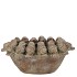 CONCRETE GOLDEN POT BIRDS OVAL 31X19X15CM