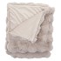 MONTANA FUR LOOK SAND PLAID 140X180CM