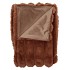 MONTANA STRIPE BROWN PLAID FUR LOOK 140X180CM