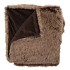 MONTANA FAUX BROWN PLAID FUR 140X180CM