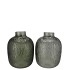 MARLY GREEN VASE NECK ASS 14X14X20CM
