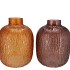 MARLY AMBER BROWN VASE NECK ASS 18X18X23CM