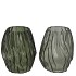 MARLY GREEN VASE STRUCTURE ASS 13X13X16CM