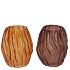 MARLY AMBER BROWN VASE STRUCTURE ASS 13X13X16CM