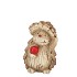 WONDERLAND BROWN HEDGEHOG APPLE 7X7X11CM