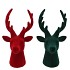 X-MAS FLOCK RED GREEN DEER ASS 13X13X23CM