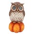 YULE OWL W LED LIGHT 18X18X32CM