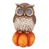 YULE OWL W LED LIGHT 18X18X32CM