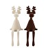 X-MAS FLOCK BROWN SAND DEER FUNNY ASS 10X9X26CM