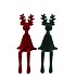 X-MAS FLOCK RED GREEN DEER FUNNY ASS 8X7X19CM