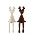 X-MAS FLOCK BROWN SAND DEER FUNNY ASS 8X7X19CM