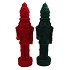 X-MAS FLOCK RED GREEN NUTCRACKER ASS 19X19X80CM