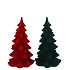 X-MAS FLOCK RED GREEN TREE ASS 8X8X13CM
