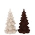 X-MAS FLOCK BROWN SAND TREE ASS 8X8X13CM