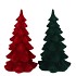 X-MAS FLOCK RED GREEN TREE ASS 15X15X25CM