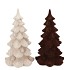 X-MAS FLOCK BROWN SAND TREE ASS 15X15X25CM