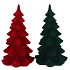 X-MAS FLOCK RED GREEN TREE ASS 19X19X34CM