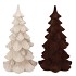 X-MAS FLOCK BROWN SAND TREE ASS 19X19X34CM