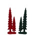 X-MAS FLOCK RED GREEN PINE TREE ASS 9X6X25CM
