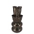 MERLIN GREEN VASE TUBES 14X30CM