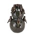 MERLIN GREEN VASE BIRDS 24X23X32CM