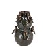 MERLIN GREEN VASE BIRDS 23X22X20CM