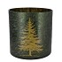 RUBY GREEN T-LIGHT X-MAS TREE 20X20CM NM