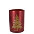 RUBY RED T-LIGHT X-MAS TREE 9X10CM NM