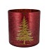 RUBY RED T-LIGHT X-MAS TREE 15X15CM NM