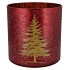 RUBY RED T-LIGHT X-MAS TREE 25X25CM NM