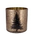 RUBY GOLD T-LIGHT X-MAS TREE 15X15CM
