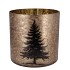 RUBY GOLD T-LIGHT X-MAS TREE 20X20CM