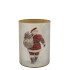RUBY WHITE T-LIGHT SANTA 9X10CM NM